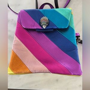 Kurt Geiger multicolor metallic purse backpack